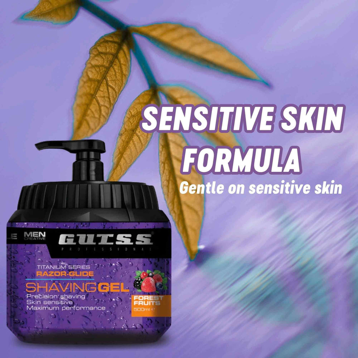 Gutss Razor Glide Shaving Gel 500ml – Forest Fruits Clear Shave Gel