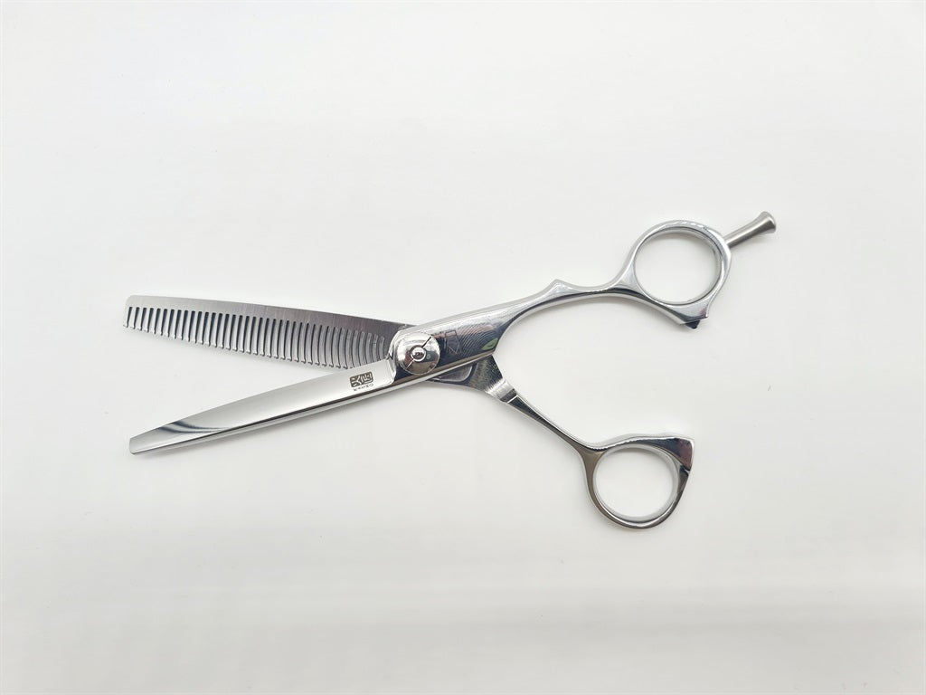 Kasho Green Series KGRS-T38B Offset Thinning Scissors 6.0 Inch, 38 Teeth