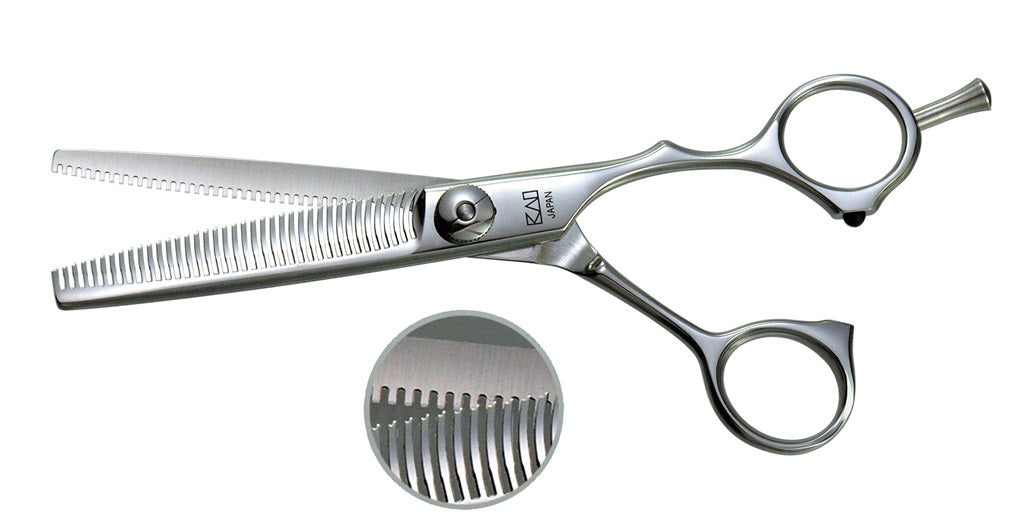 Kasho Green Series KGRS-WT38B Offset Thinning Scissors 6.0 Inch, 38 Teeth