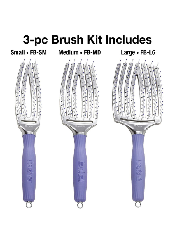 Olivia Garden Finger Brush Vented Hair Brush Combo w/ Gift Bag