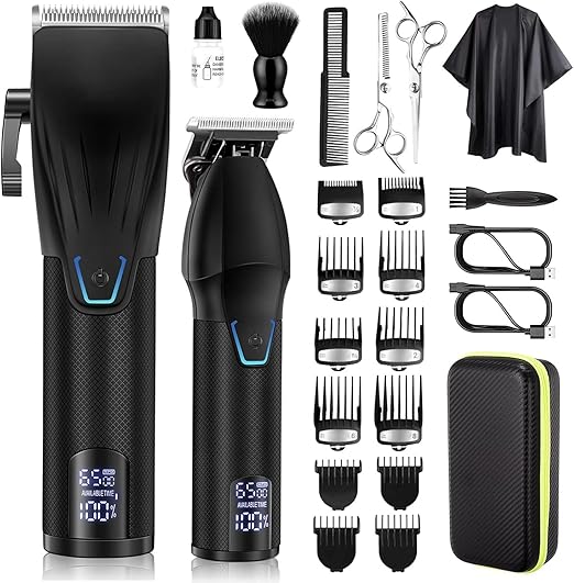 Nbhs Professional Hair Hair Clippers for Men, Beard Trimmer Grooming Haircut Kit