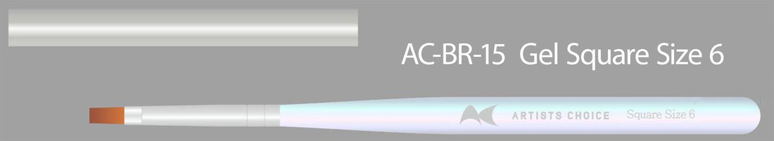 Artists Choice Aurora Gel Size 6 Square Brush No. 15