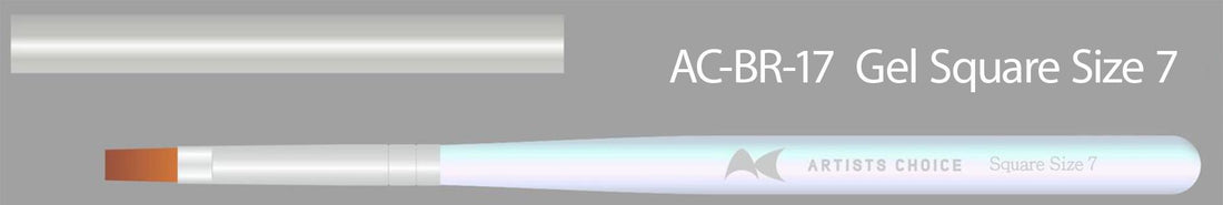 Artists Choice Aurora Gel Size 7 Square Brush No. 17