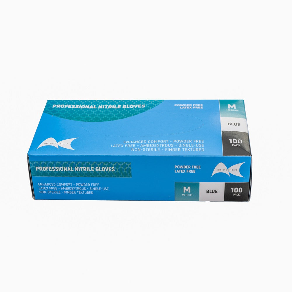 Artists Choice Blue Nitrile Gloves, Medium