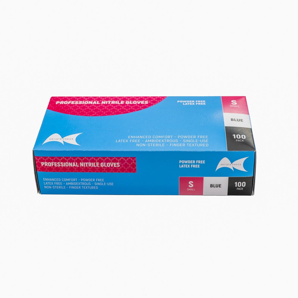 Artists Choice Blue Nitrile Gloves, Small