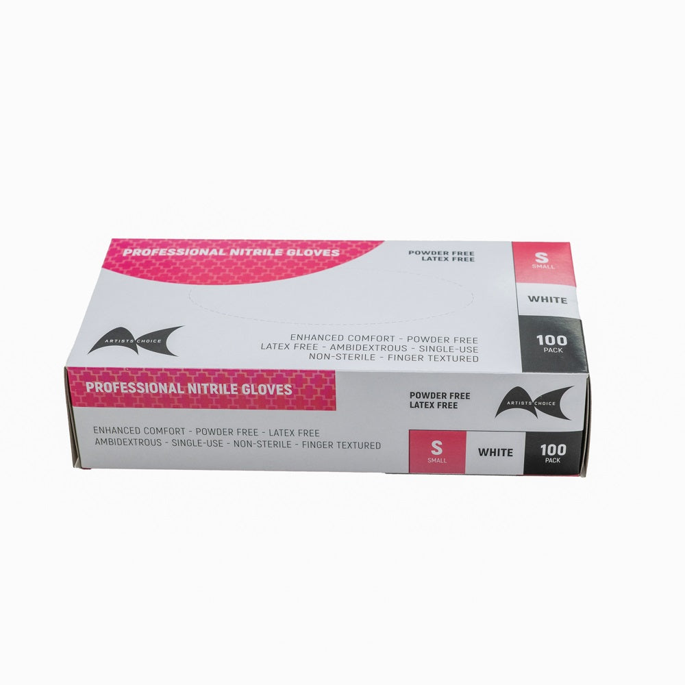 Artists Choice White Nitrile Gloves, Small