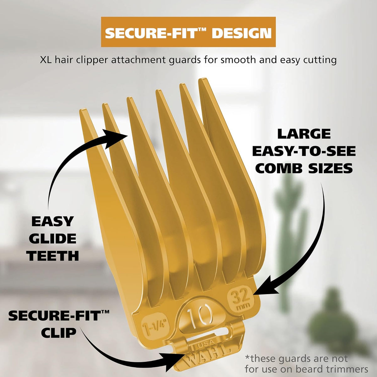 Wahl Secure Fit Long Guide Combs #10 and #12