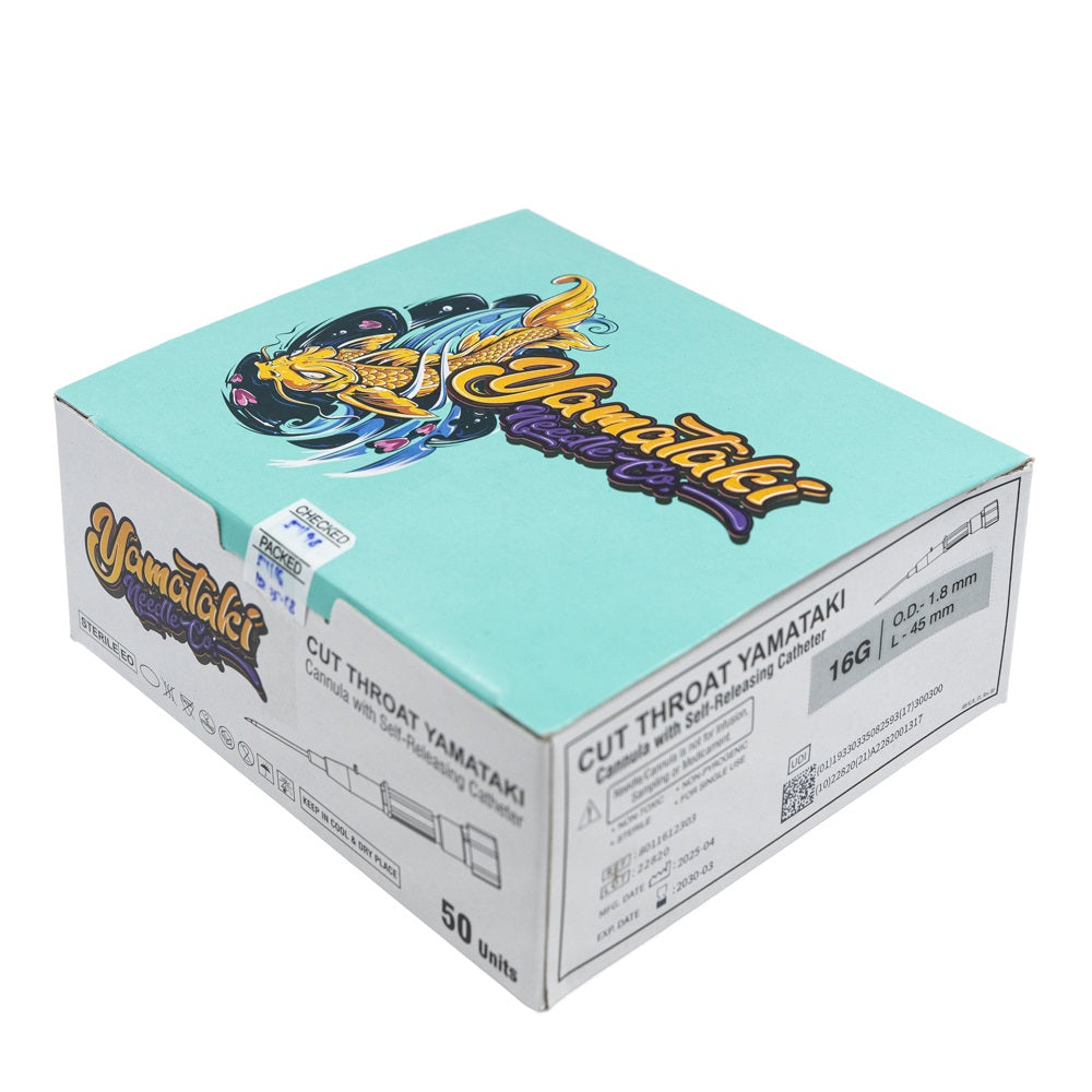Yamataki Cut Throat Self Release Piercing Needles 16G 50 Pack