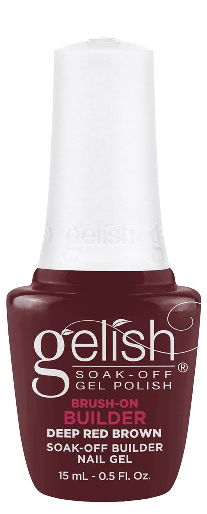 Gelish Brush-On Builder Gel 15ml - Deep Red Brown