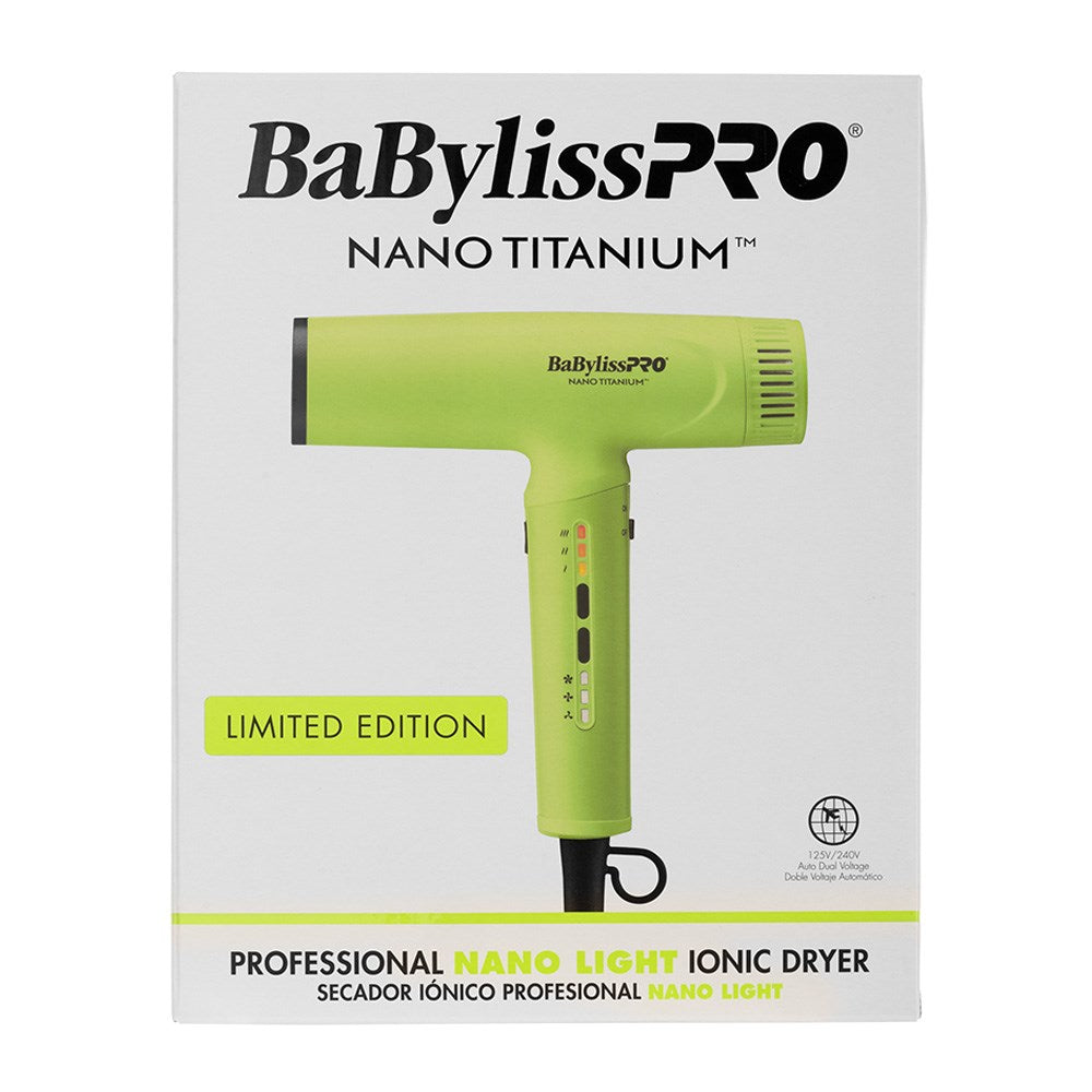 BaBylissPRO Nano Light Ionic Hair Dryer Green