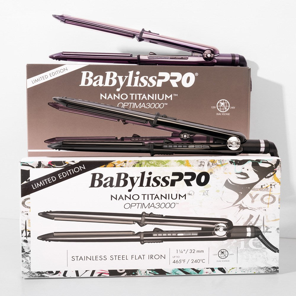 BaBylissPRO Nano Titanium Optima 3000 Hair Straightener Black
