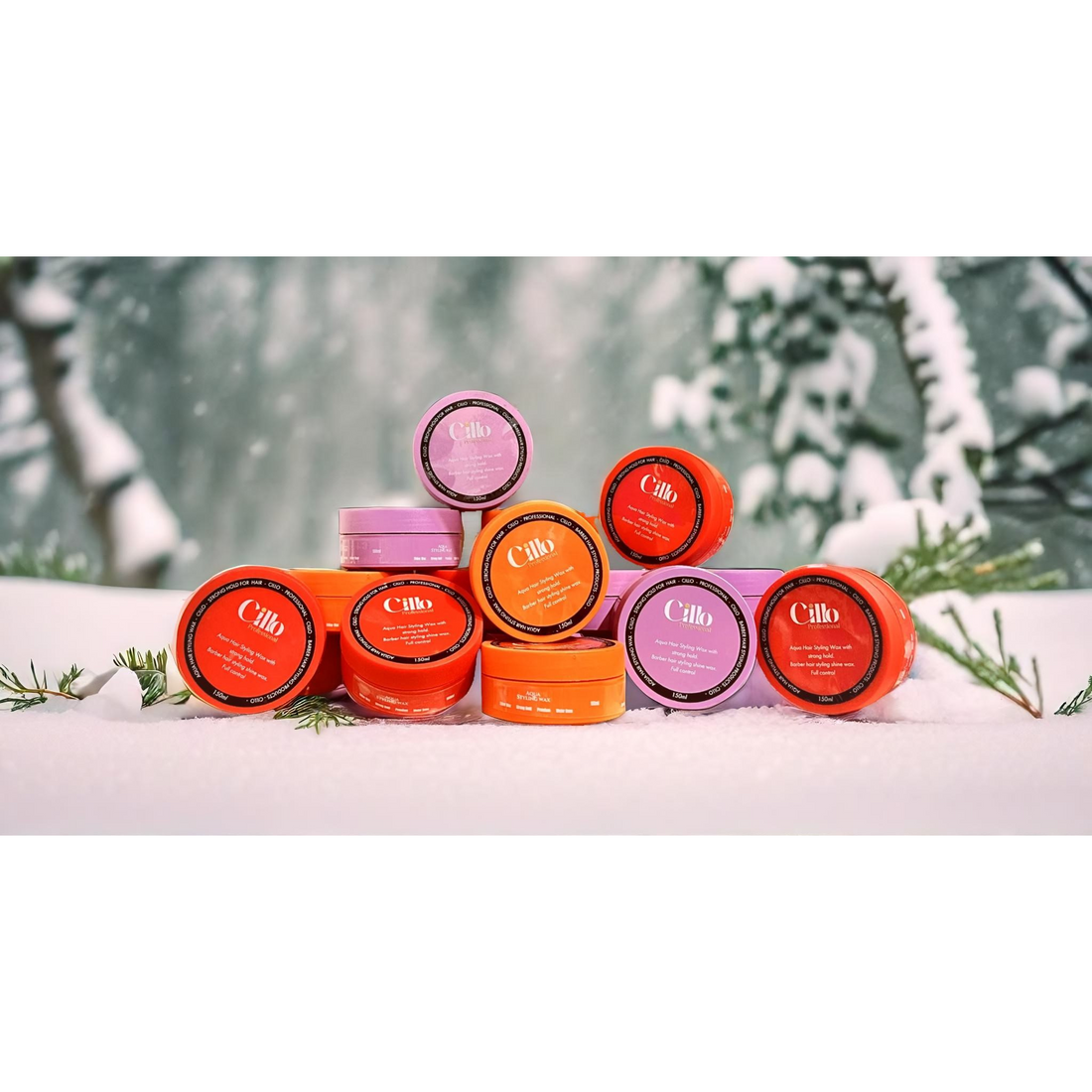 3x Cillo Red Hair Styling Aqua Wax – 150ml