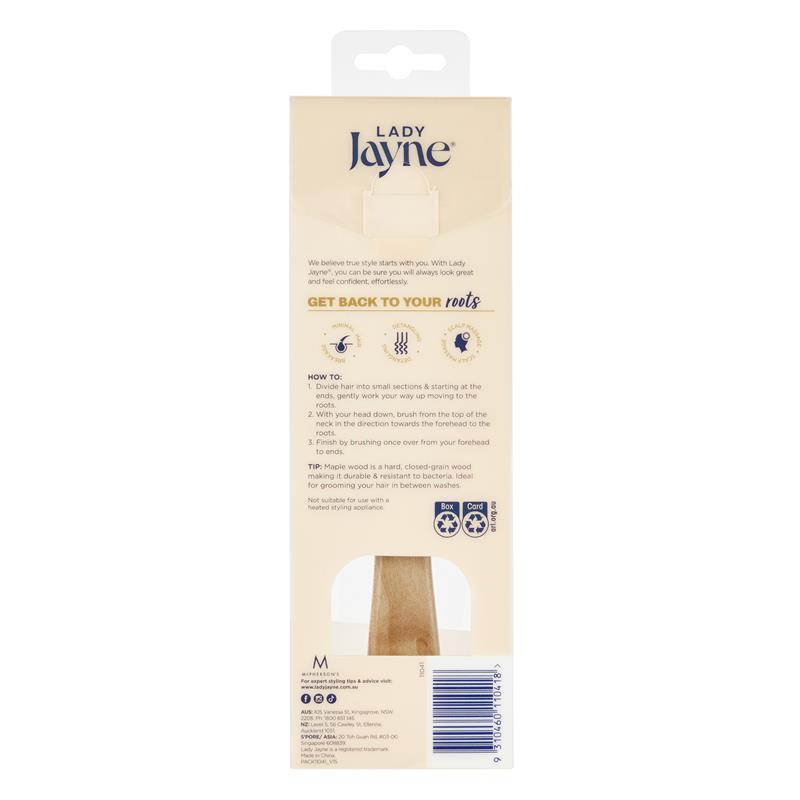 Lady Jayne Maple Wood Paddle Brush