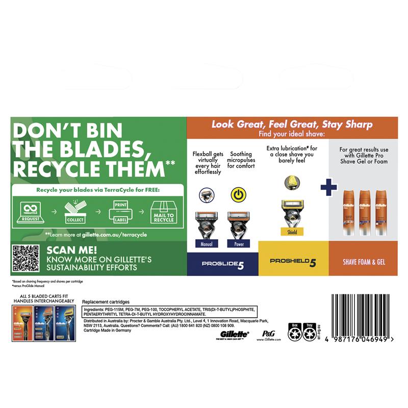 Gillette Fusion5 Power Razor Blade Refills 10 Pack