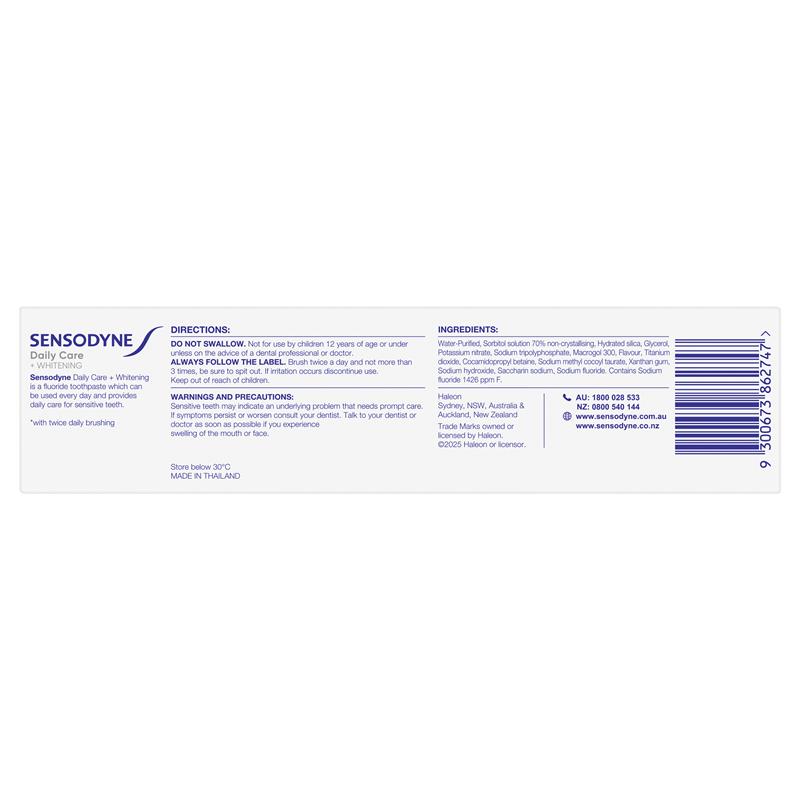 Sensodyne Daily Care Plus Whitening Toothpaste 160g