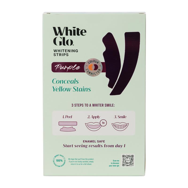 White Glo Purple Teeth Whitening Strips 20 Pack