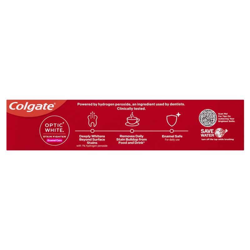 Colgate Optic White Stain Fighter Whitening Toothpaste Enamel Care 140g