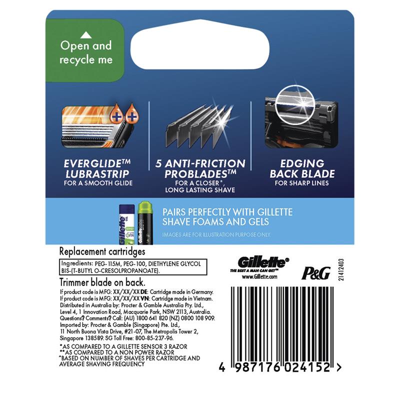 Gillette Fusion5 ProGlide Power Razor Blade Refills 8 Pack