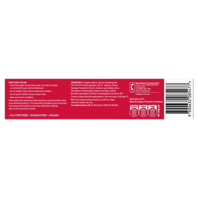 Colgate Optic White Luminous Express Whitening Toothpaste 125g