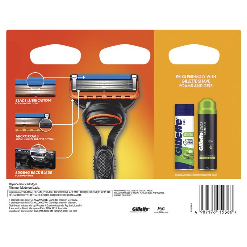 Gillette Fusion5 Razor Blade Refills 15 Pack