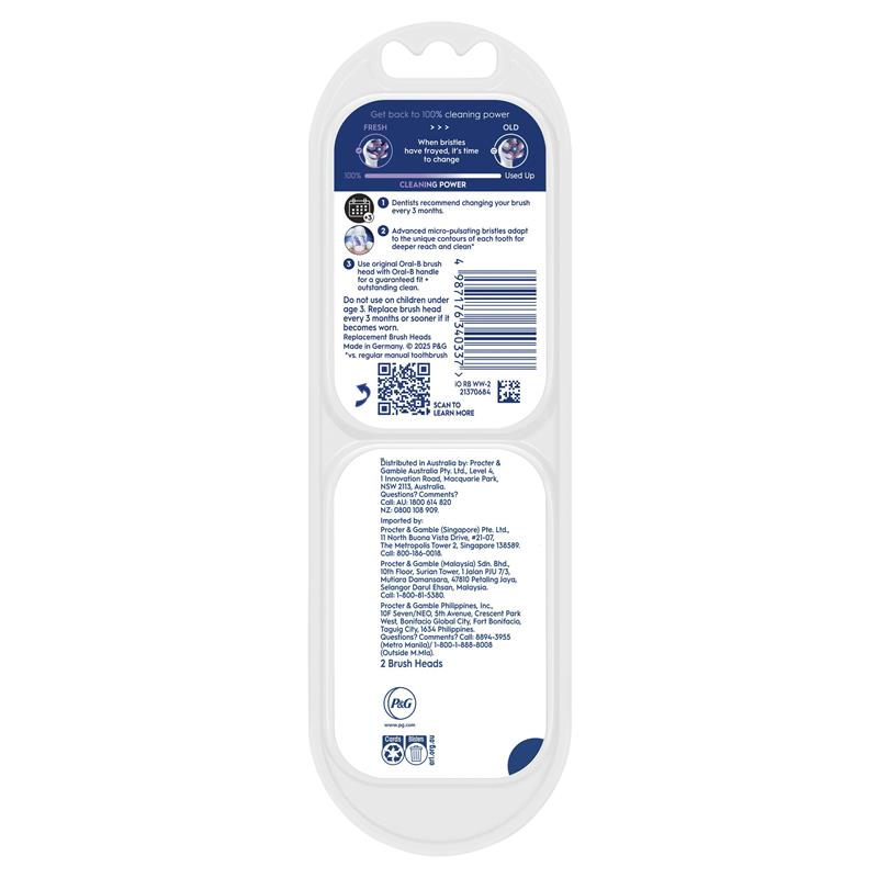 Oral-B iO Clean and Whiten Replacement Brush Heads 2 Pack
