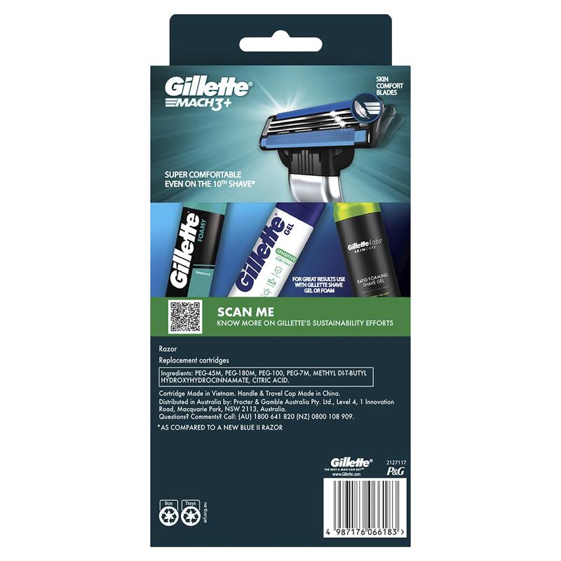 Gillette Mach3 Razor with 6 Blade Refills