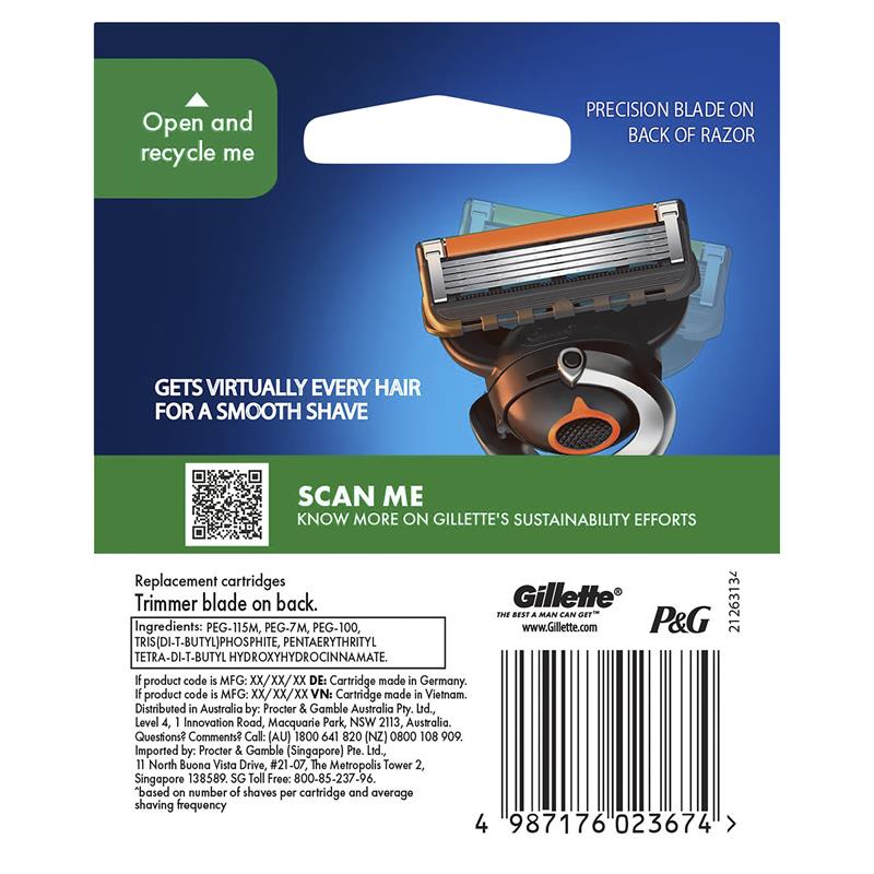 Gillette Fusion5 ProGlide Razor Blade Refills 8 Pack