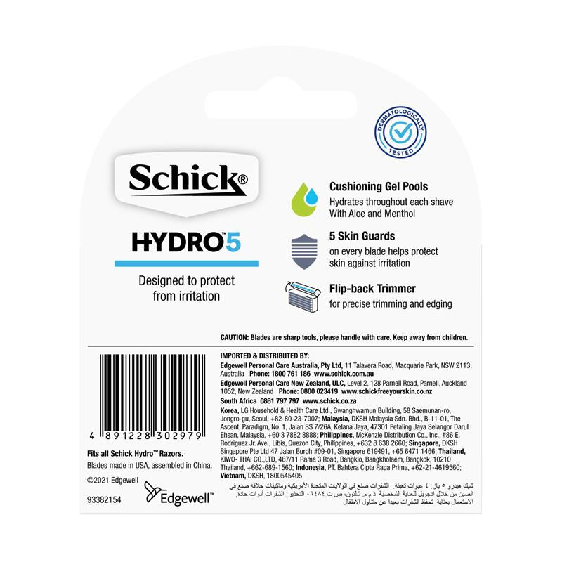 Schick Hydro 5 Razor Blade Refills 6 Pack