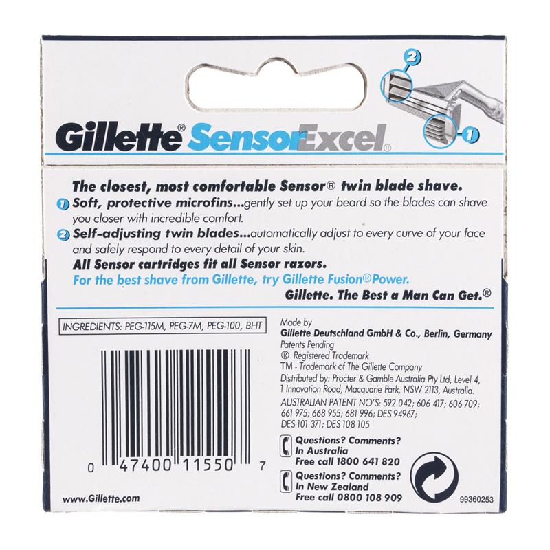Gillette Sensor Excel Razor Blade Refills 5 Pack