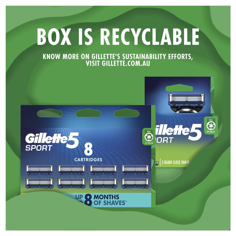 Gillette5 Sport Razor Blade Refills 4 Pack