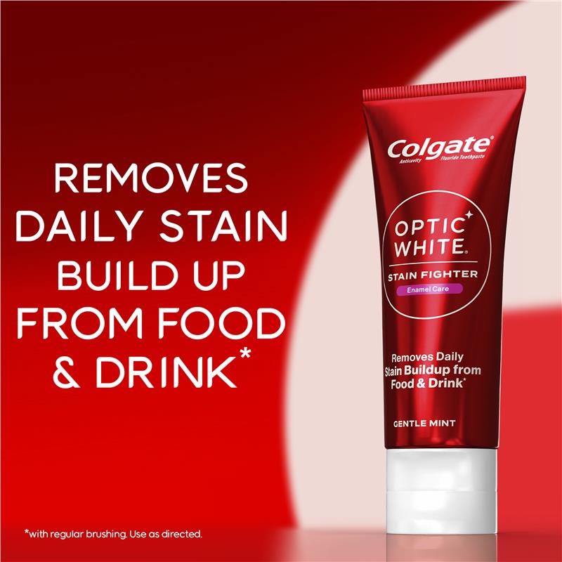Colgate Optic White Stain Fighter Whitening Toothpaste Enamel Care 140g