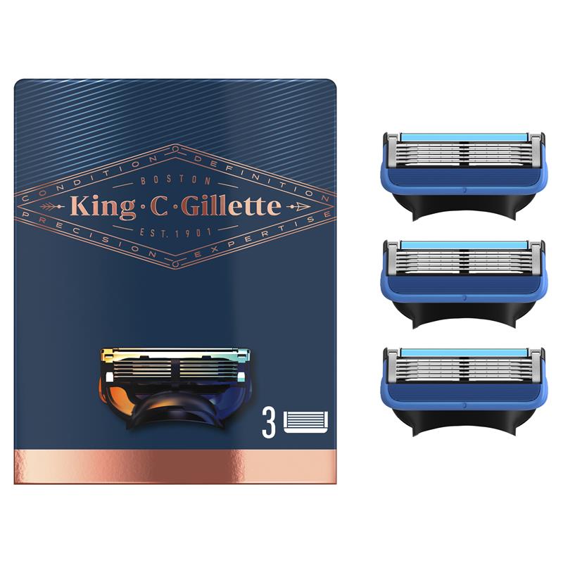 King C. Gillette Shave and Edging Razor Blades 3 Pack