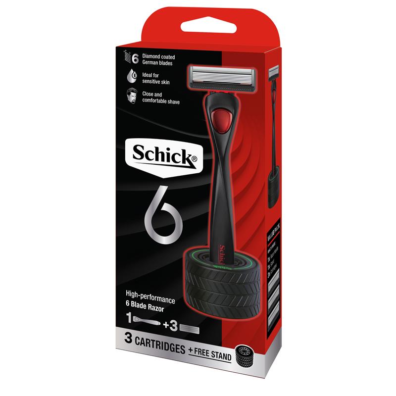Schick Hydro 6 Razor Kit with 3 Blade Refills