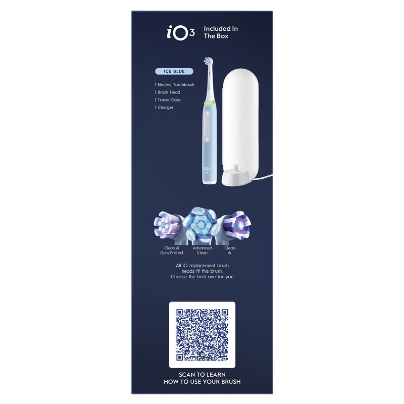 Oral-B iO 3 Series Electric Toothbrush Clean and Gum Protect Ice Blue