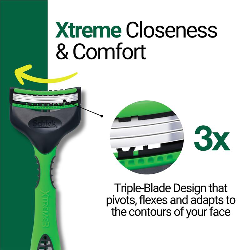 Schick Xtreme 3 Sensitive Disposable Razors 12 Pack
