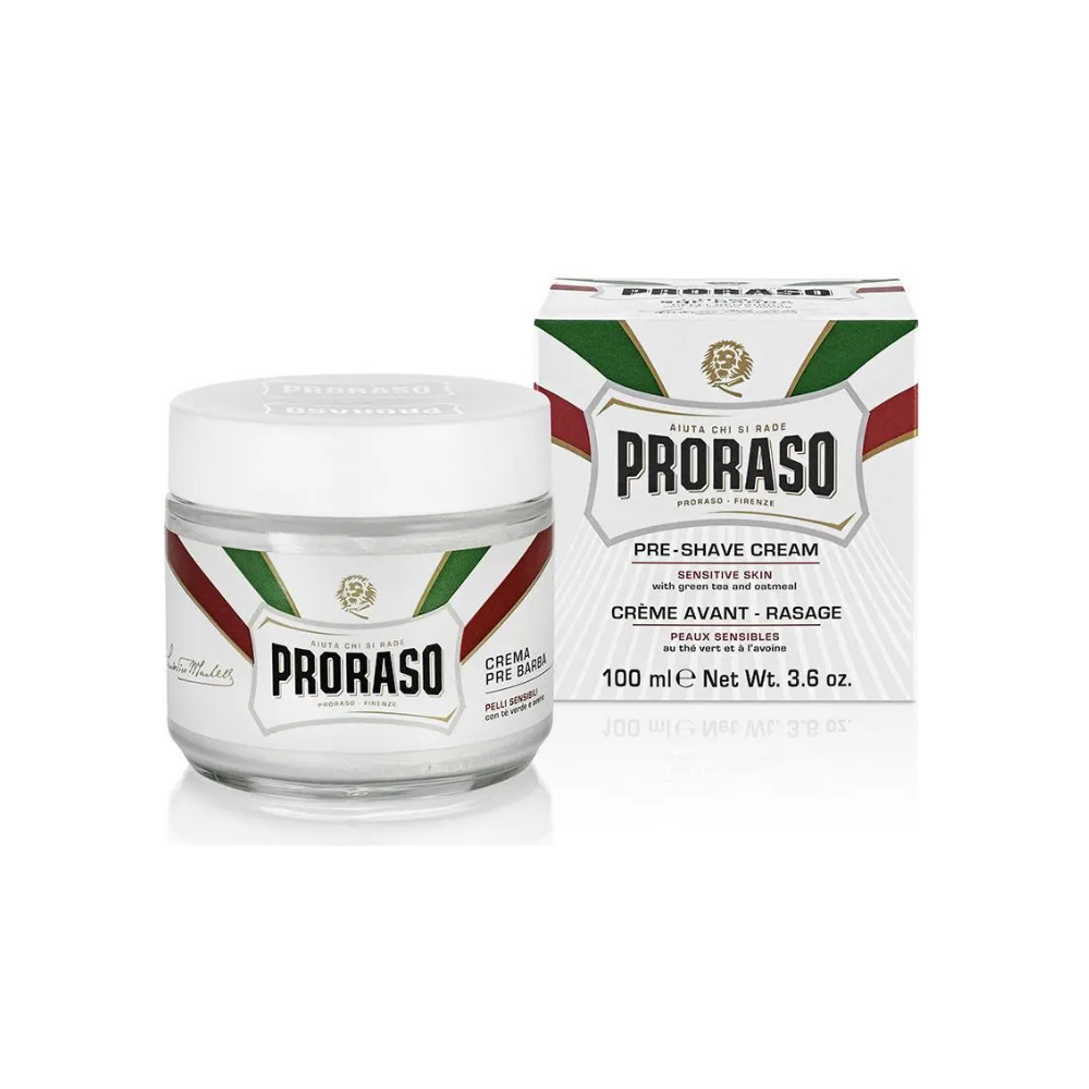 Proraso Green Tea & Oatmeal Pre Shave Cream 100ml Sensitive Skin