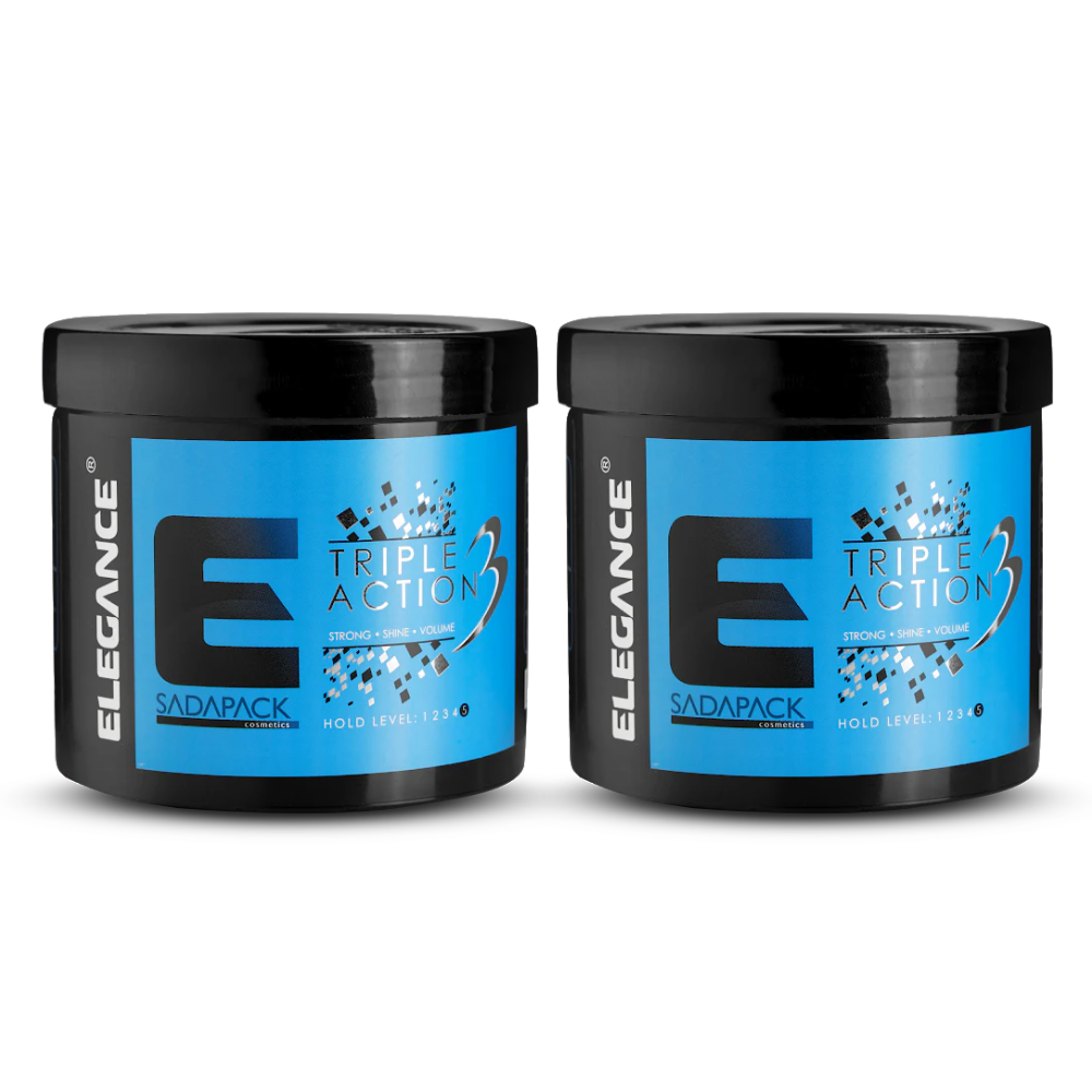 3x Elegance Triple Action Hair Gel – 1000ml Blue