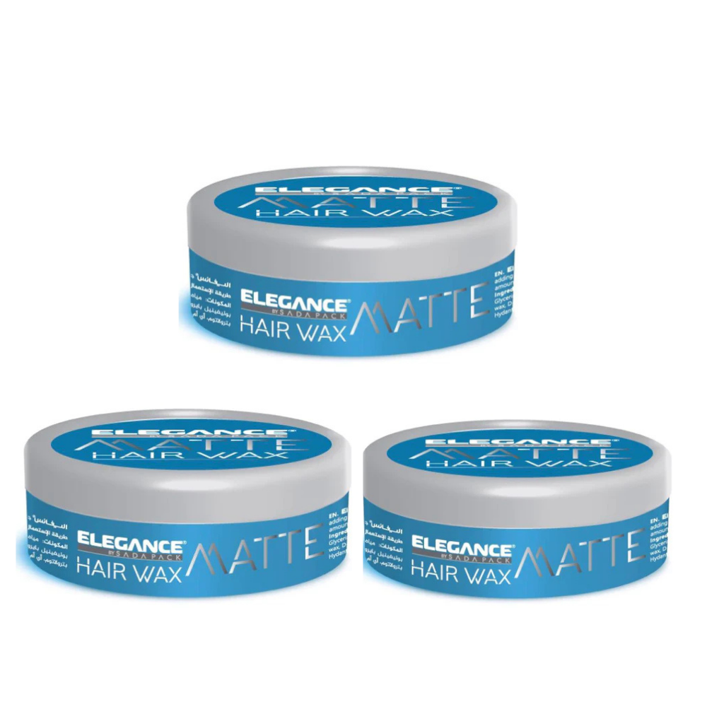 3x Elegance Hair Matte Styling Wax Style For Men Sadapack 140g