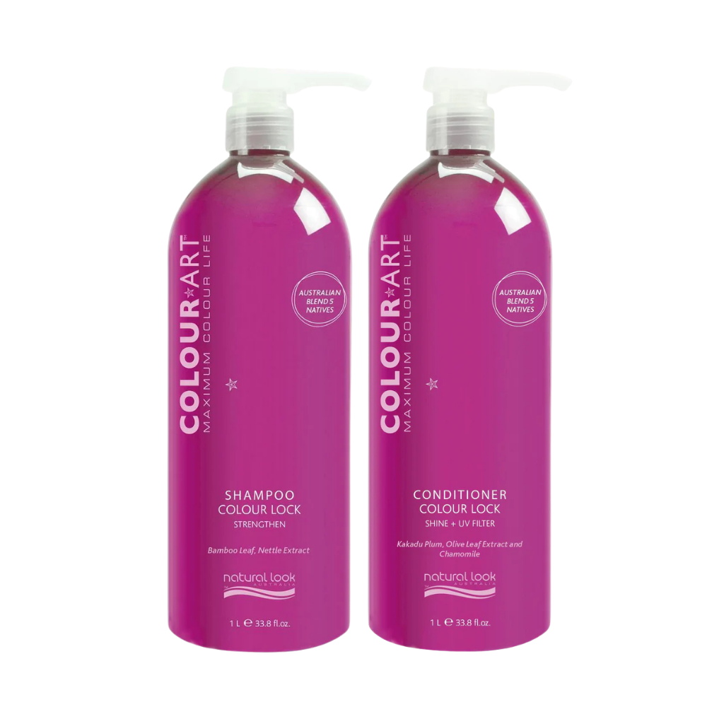 Natural Look COLOUR ART Shampoo&Conditioner 1L&Deep Mask&Detangler&Shine Spritz&Ends Therapy