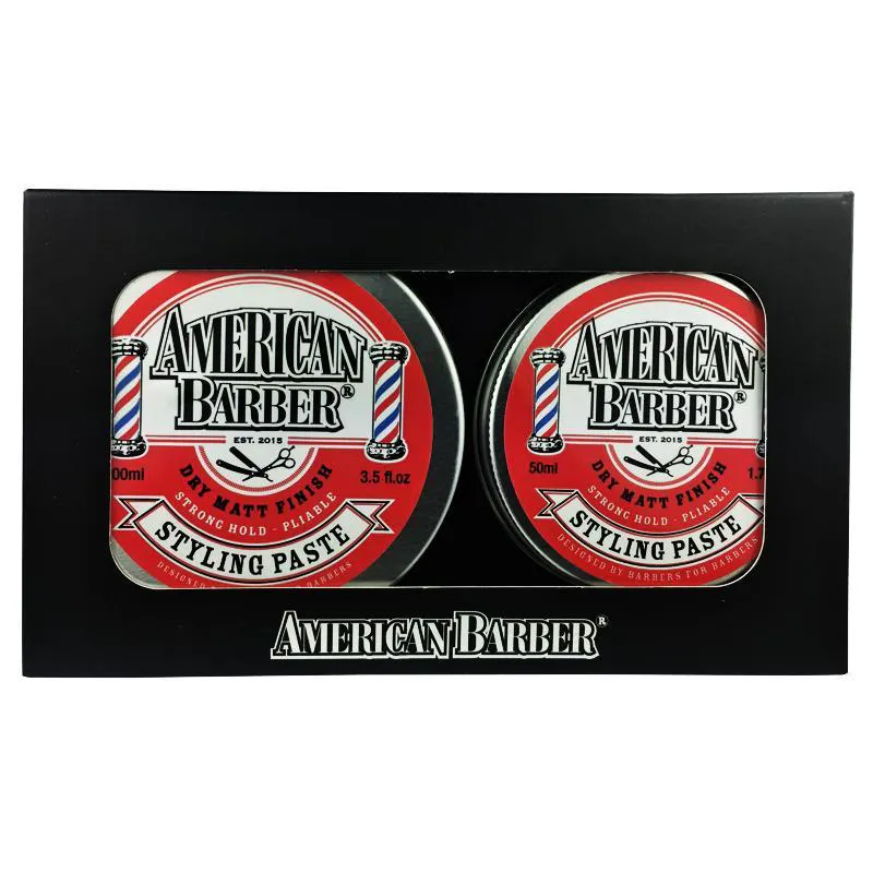 American Barber Styling Paste 50ml-100ml Duo Pack