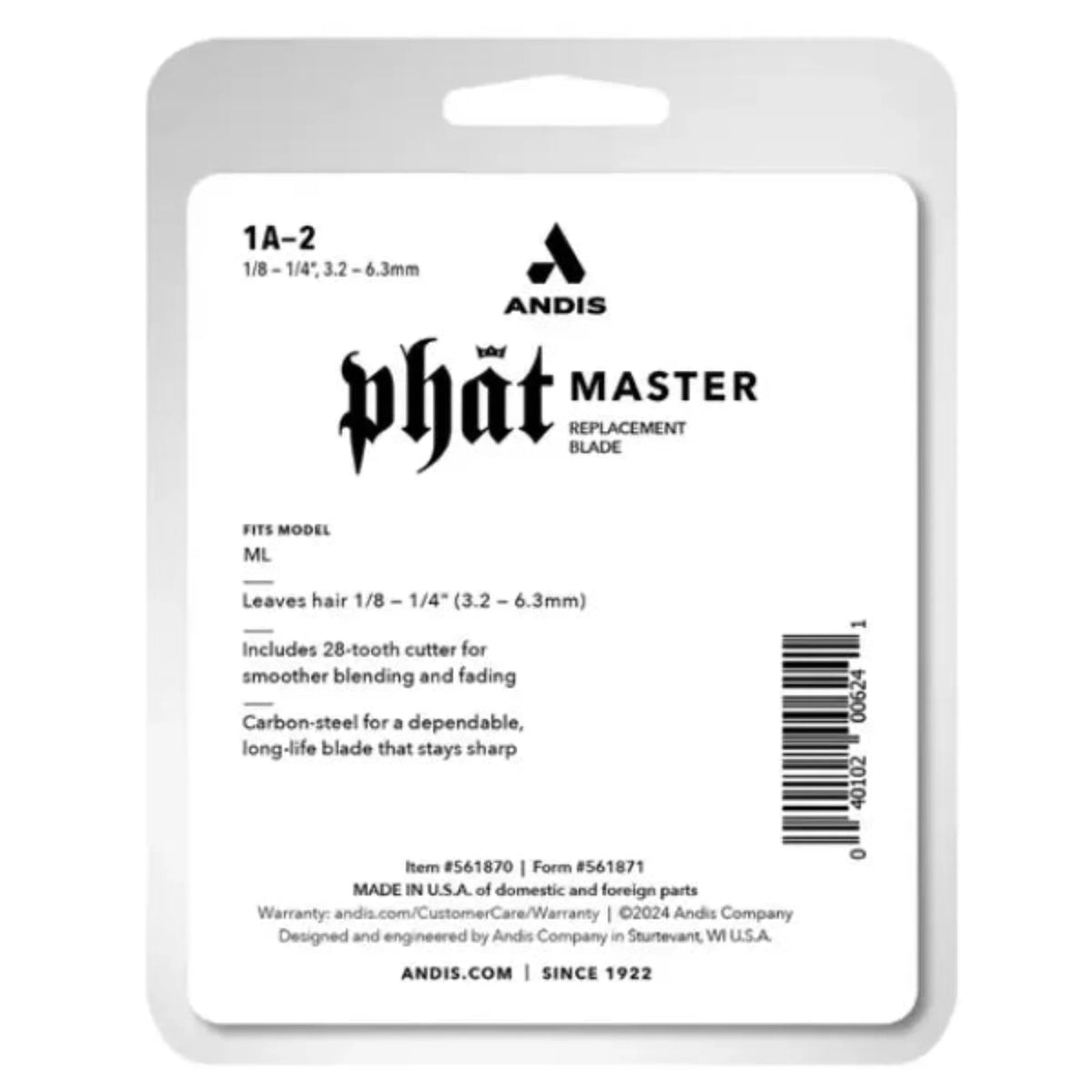 Andis Phat Master ML 1A-2 Clipper Blade #561870