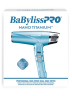 BaBylissPRO Nano Titanium Blue High Speed Dual Ionic Dryer #BNT9100