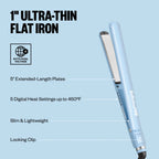 BaBylissPRO Limited Edition Iced Blue Nano Titanium 1" Ultra-Thin Flat Iron #BNT4172TLB
