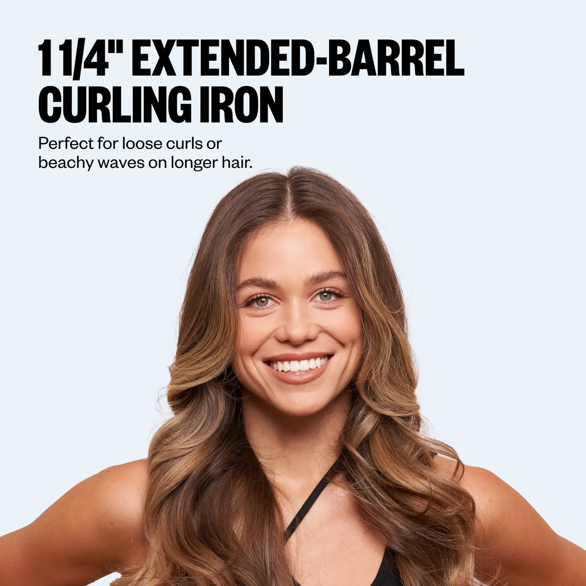 BaBylissPRO Limited Edition Iced Blue Nano Titanium Extended-Barrel Curling Iron #BNTW125XLLB
