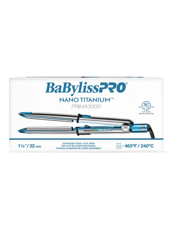BaBylissPRO Nano Titanium Prima3000 1 1/4" Ionic Styling Iron #BNT3000TUC