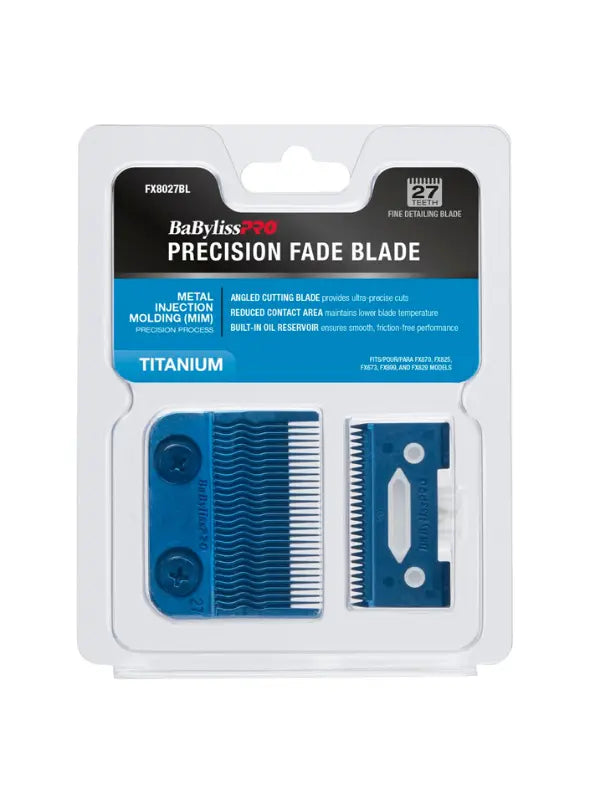 BaBylissPRO 27-Teeth Titanium Precision Fade Clipper Blade #FX8027BL