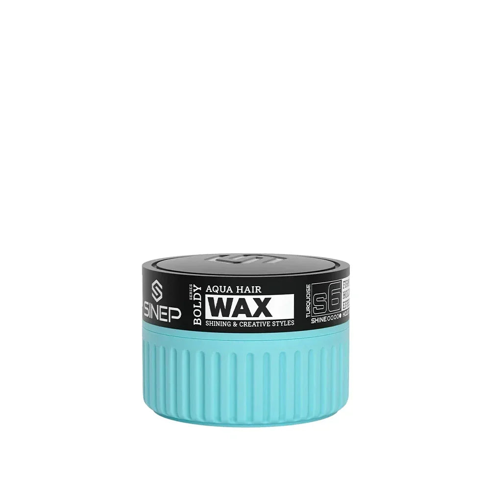 SINEP Aqua Hair Wax S6 Turquoise 150ml – Flexible Hold with Fresh Natural Shine