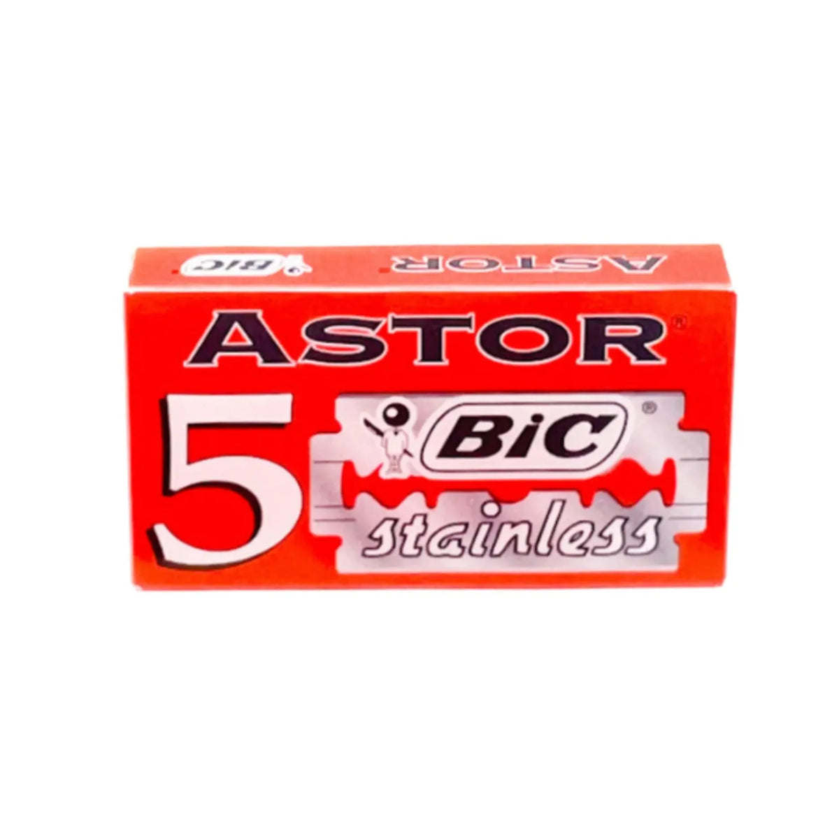 Bic Astor Stainless Steel Double Edge Safety Razor Blades - 100 Ct (20x5)