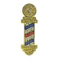 Blood Veins & Bandages Gemstone Barber Pole Barber Pin