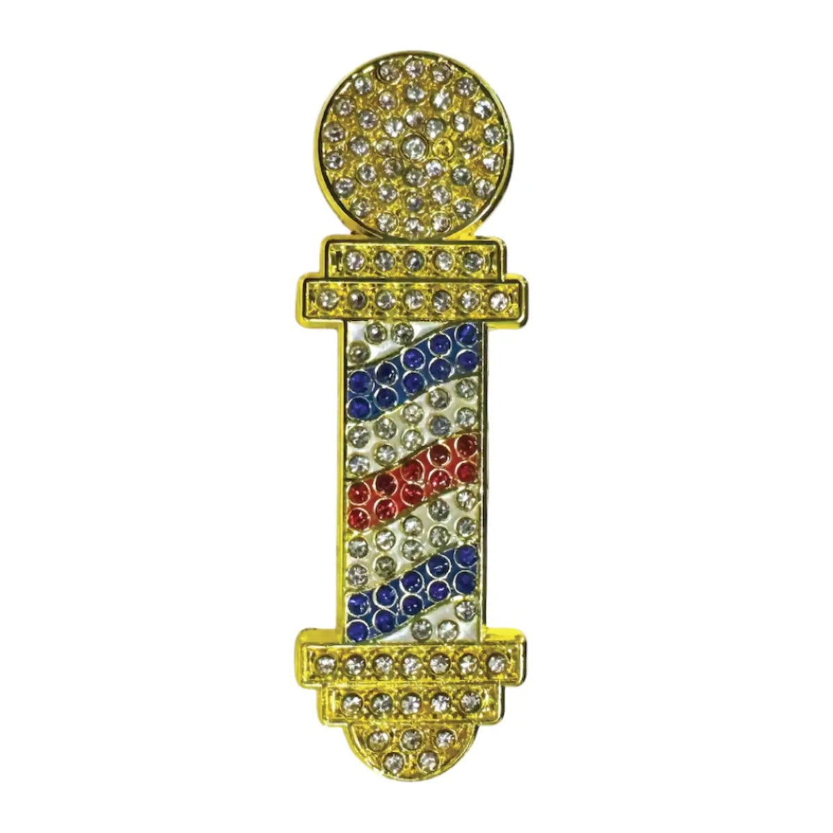 Blood Veins & Bandages Gemstone Barber Pole Barber Pin